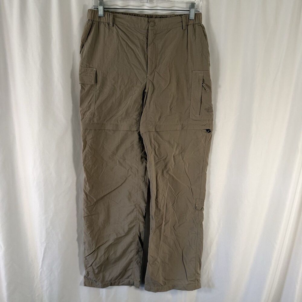 North Face Convertible Pants Women's Medium Khaki Brown Packable Stow Pocket